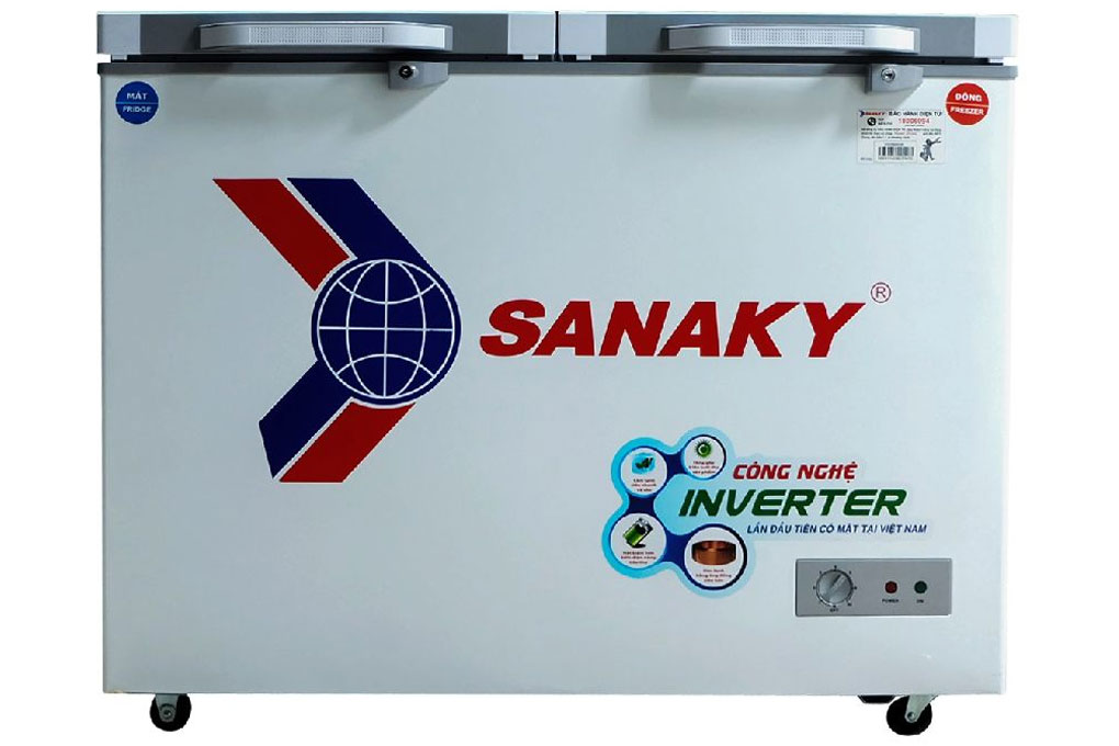 Tủ đông Sanaky Inverter 280 lít VH4099W4KD (VH4099W4K) (mặt kính cường lực)