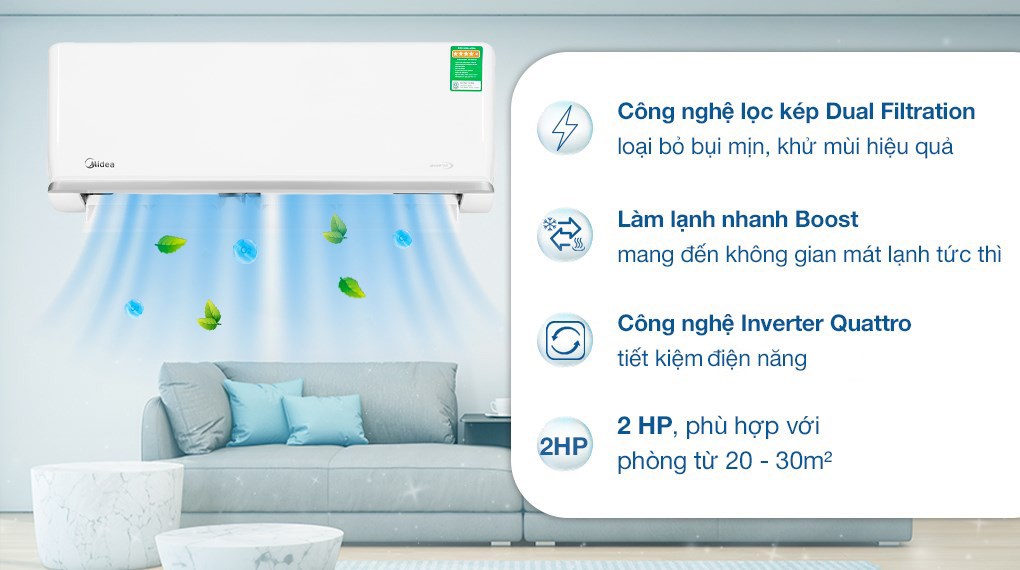 Điều hòa Midea 18000 BTU 1 chiều MSAGA-18CRDN8