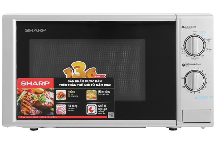 Lò vi sóng Sharp có nướng 20 lít R-G228VN-SL